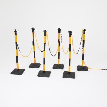 Kit de 6 poteaux PVC, base...