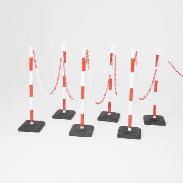 Kit de 6 poteaux PVC, base...