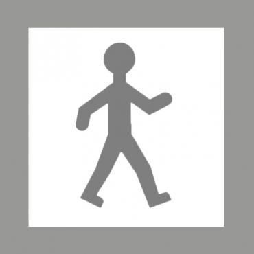 Pochoir logo piéton
