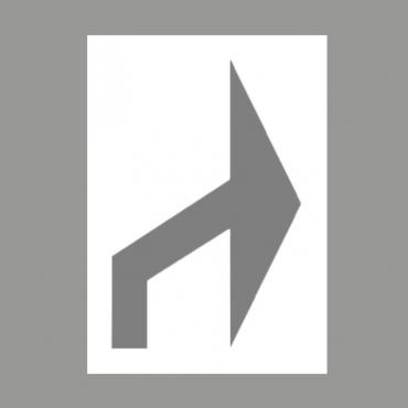Pochoir logo flèche de direction