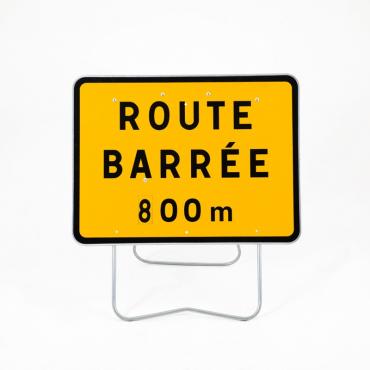 Panneau temporaire Route...