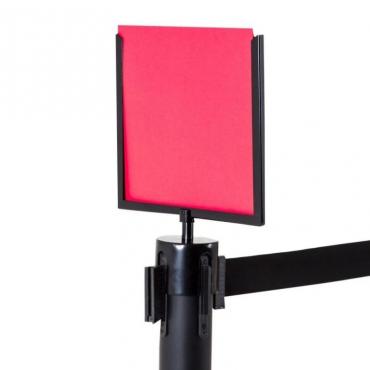 Porte document A4 pour poteau guidage - vue de face