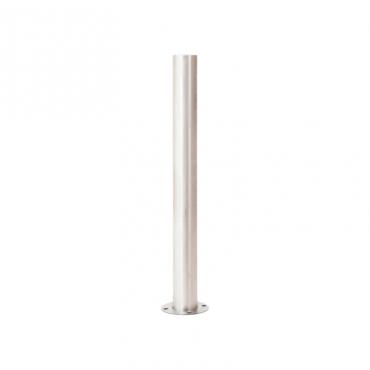 Vue de face du poteau de protection inox diamètre 90 mm hauteur 900 mm