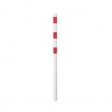 Vue générale du Poteau cylindrique rouge et blanc
