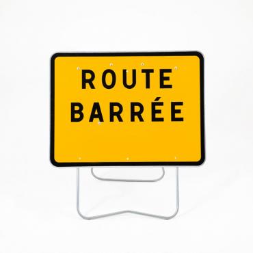 Panneau temporaire Route...
